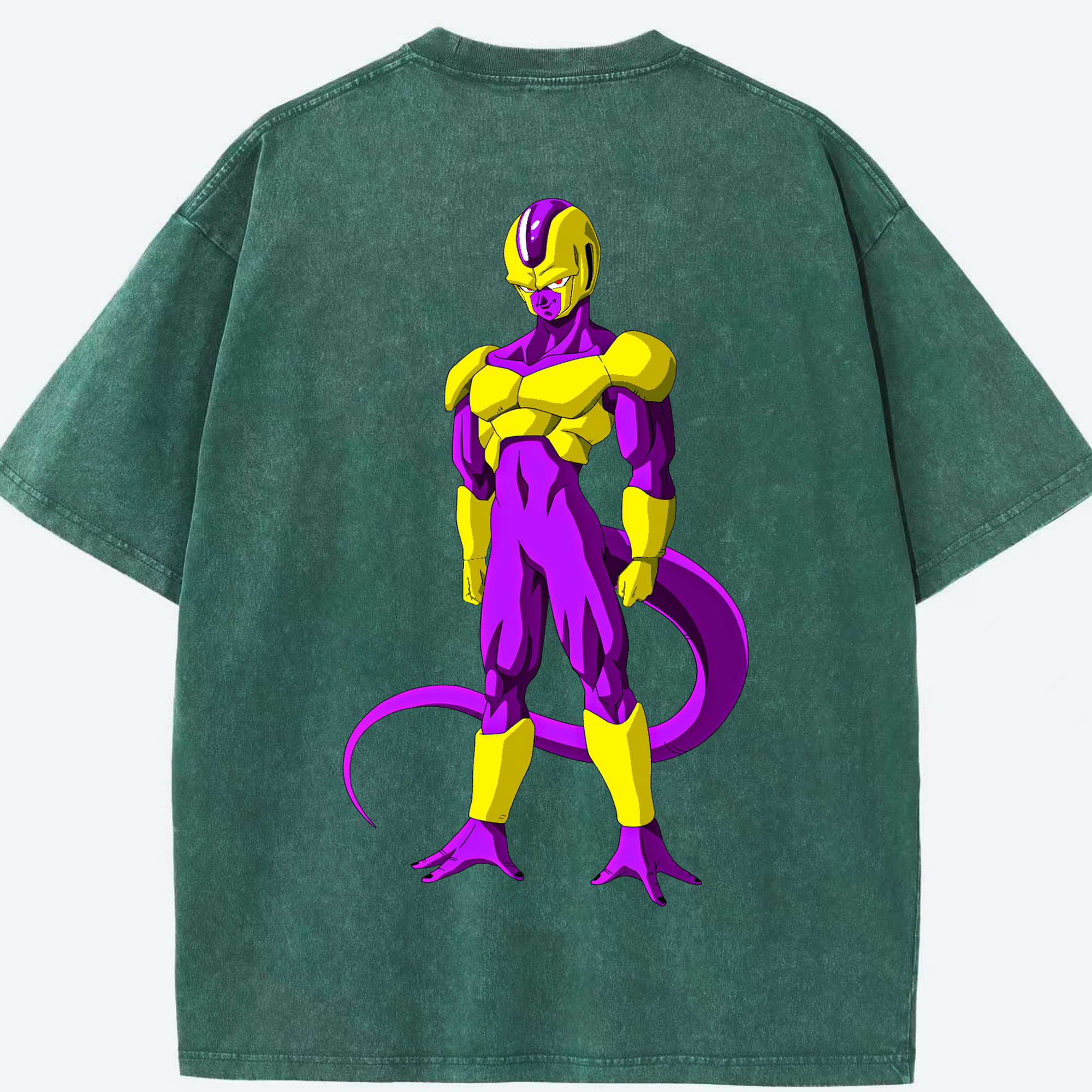 （画像用） ドラゴンボール フリーザ DRAGON BALL Frieza 綿100% ヴィンテージ風 半袖Tシャツ（背面プリント）